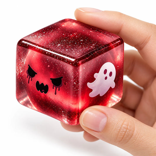 Halloween Squishy Cube en main