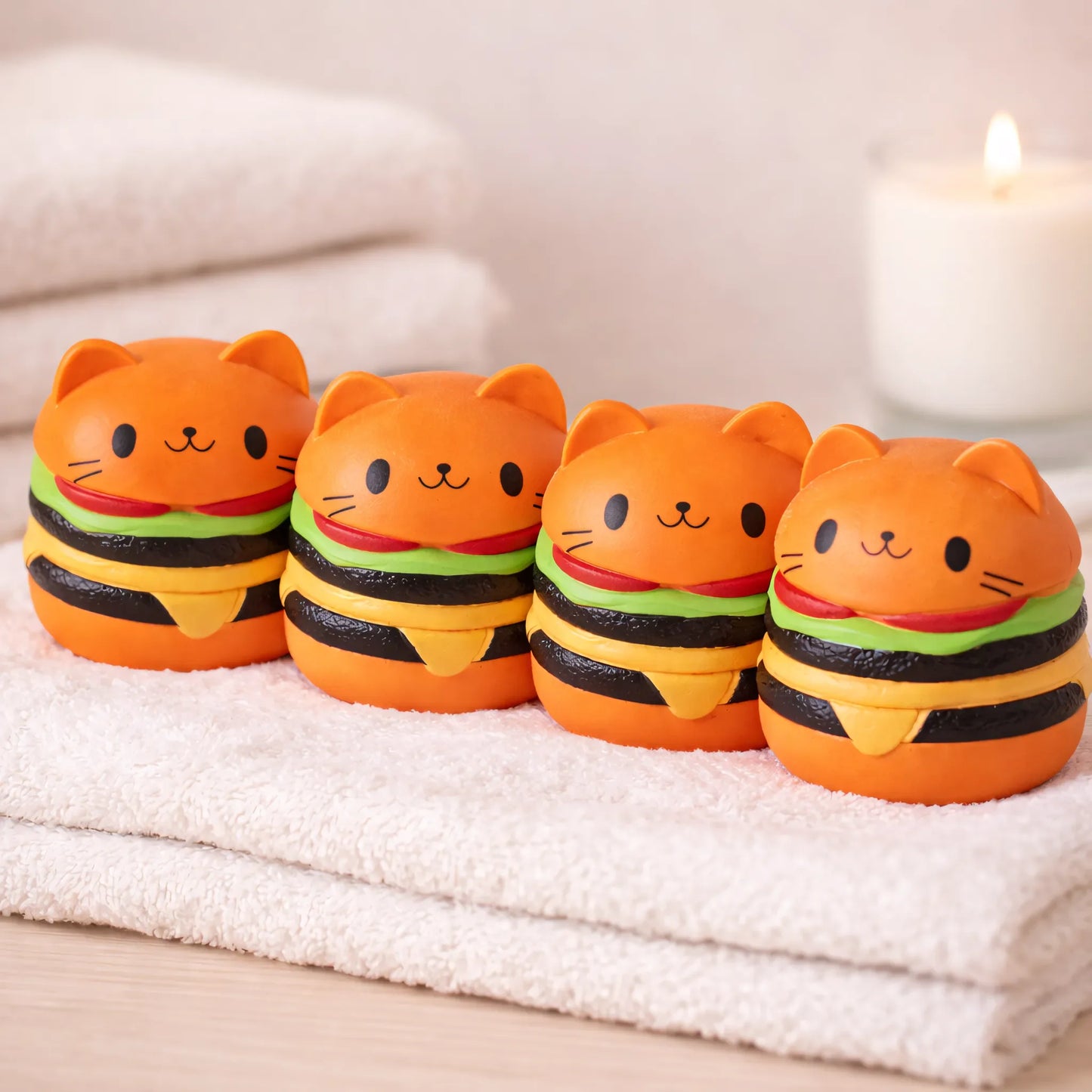 Squishy Hamburger Chat Kawaii
