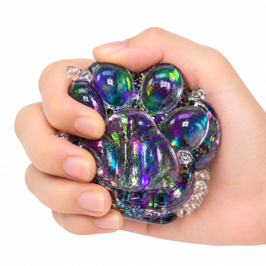 squishy patte de chat violet taba