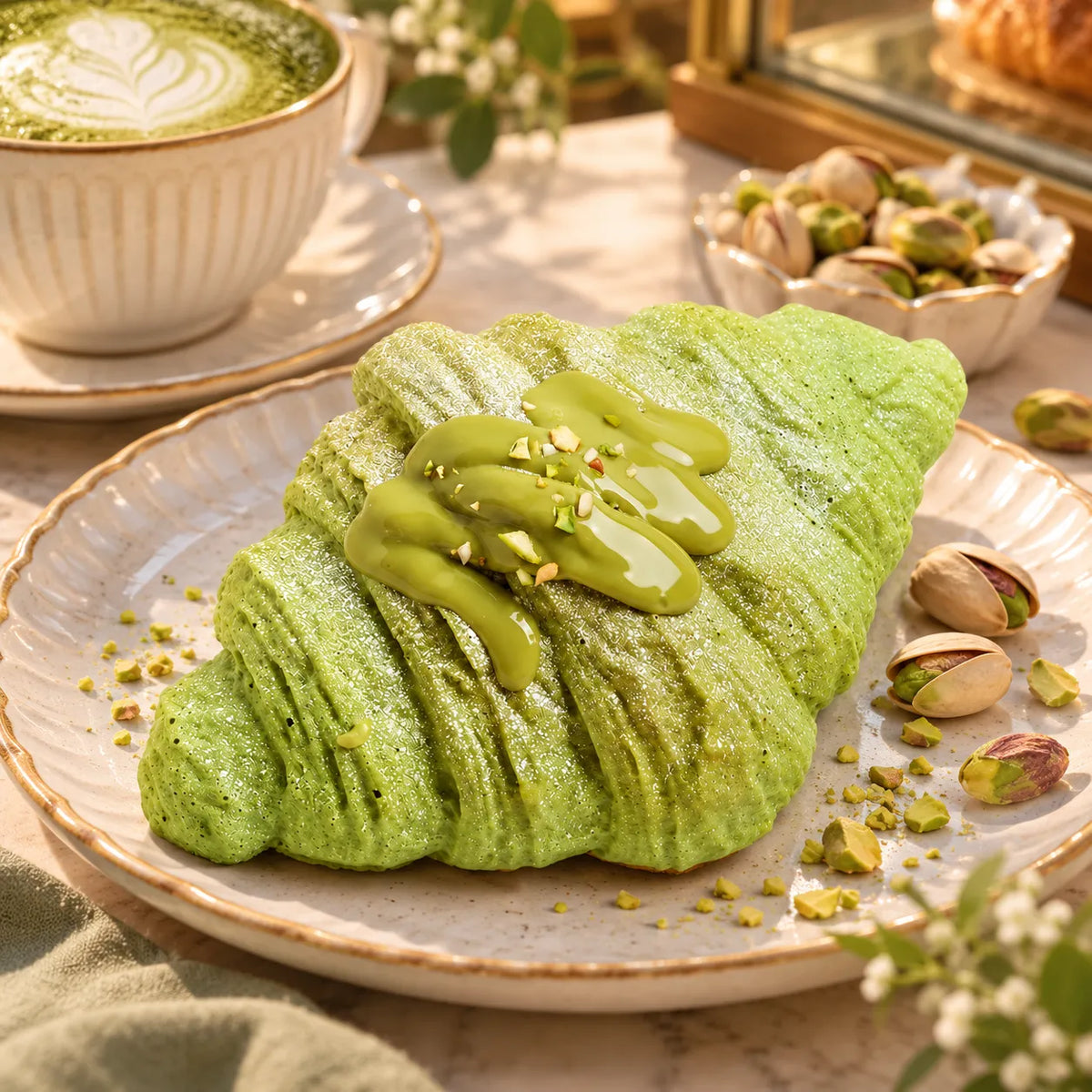 Matcha Croissant Squishy parfumé