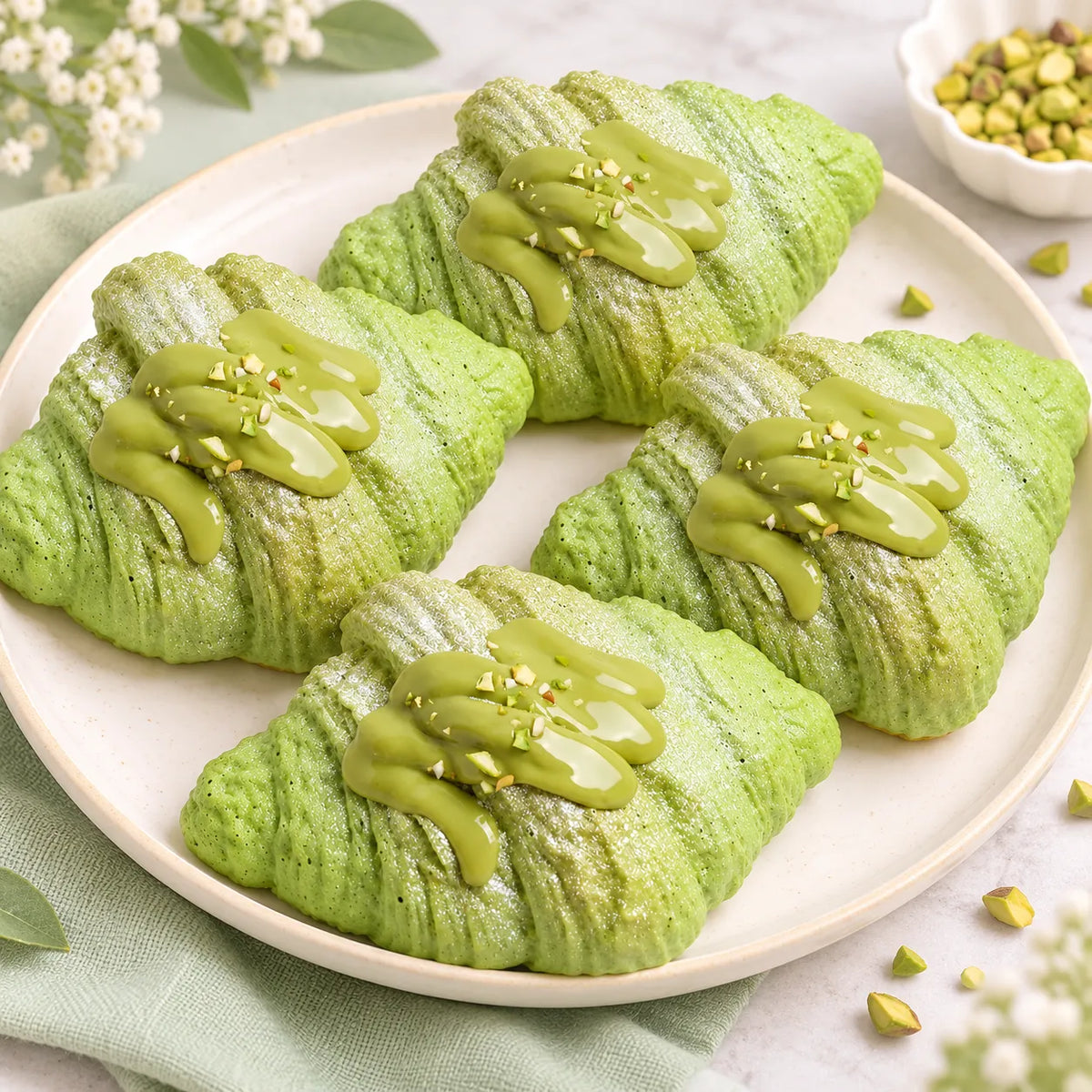 Matcha Croissant Squishy