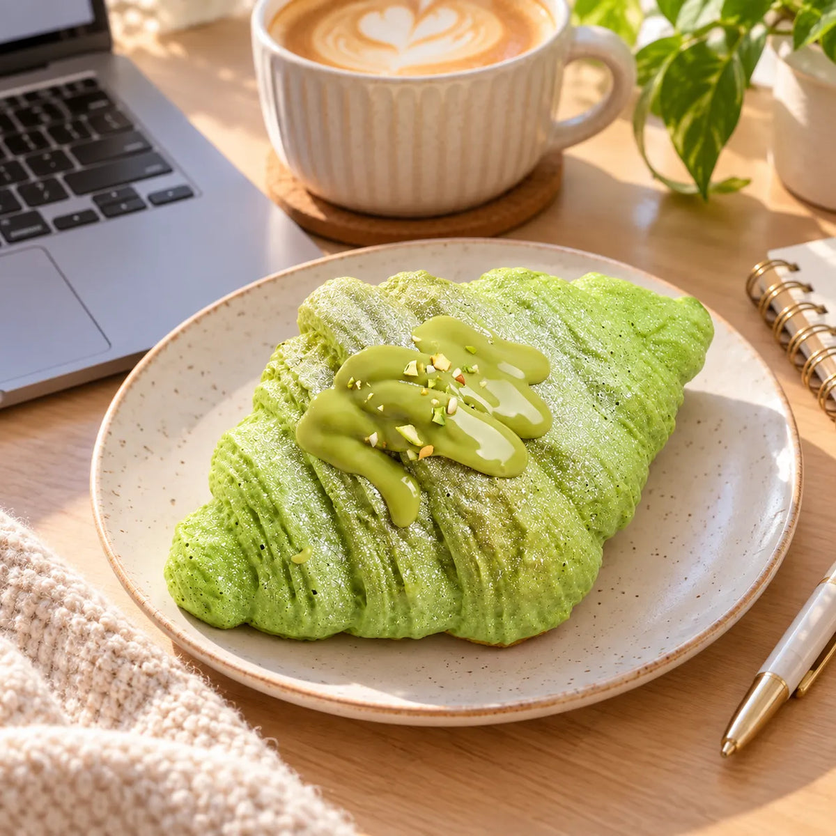 Matcha Croissant Squishy