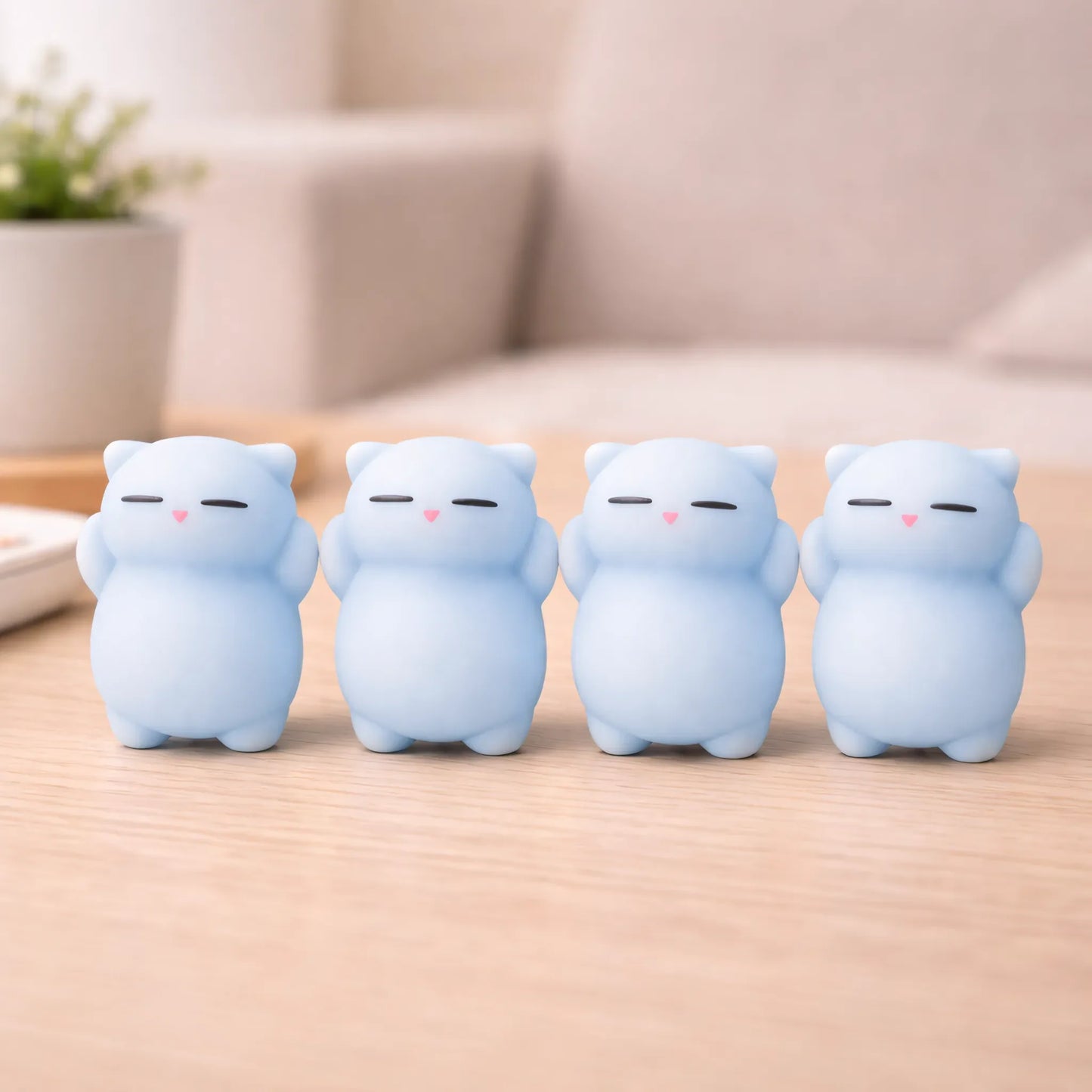 Mini Squishy chat bleue