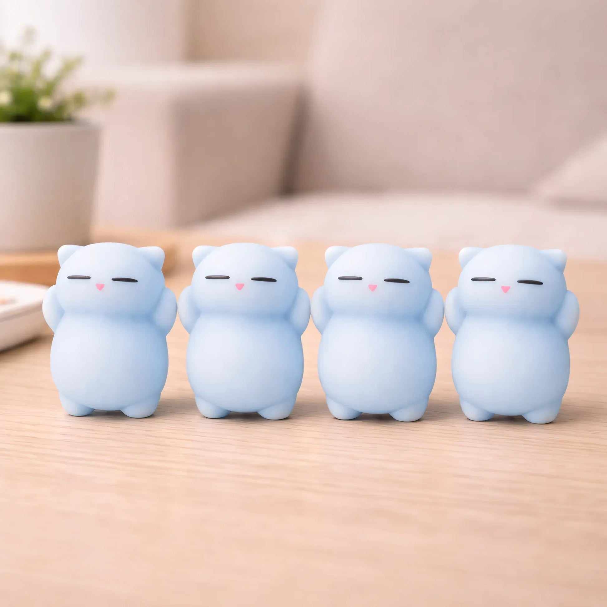 Mini Squishy chat bleue