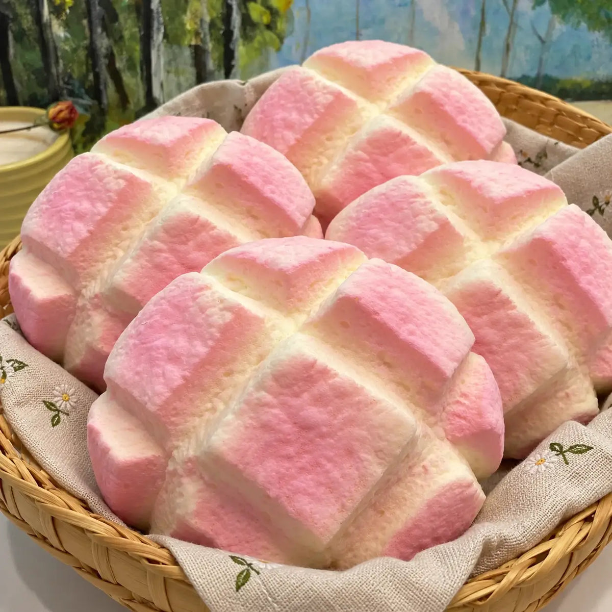 Pink Melon Bread Squishy parfumé