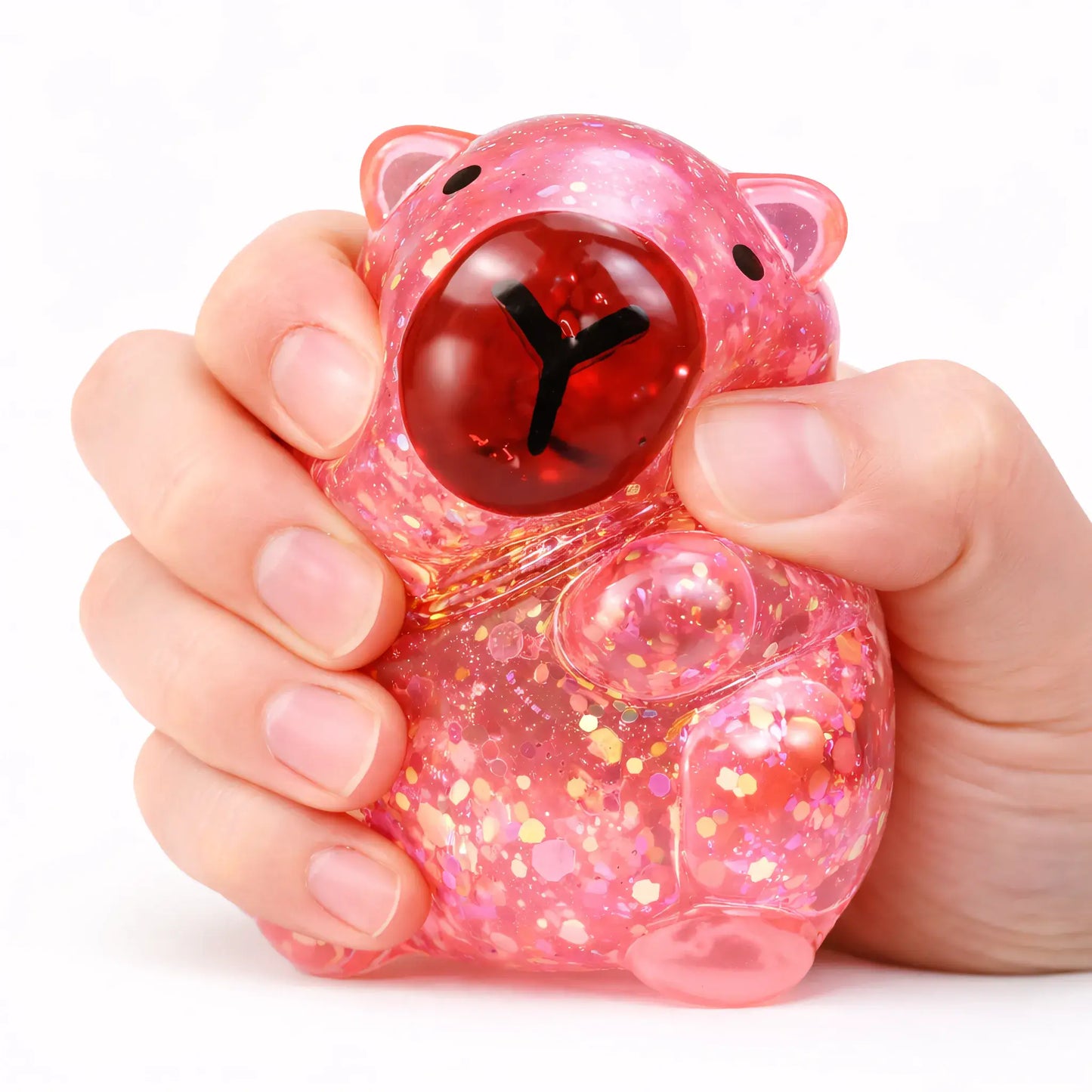 squishy capybara pink presser
