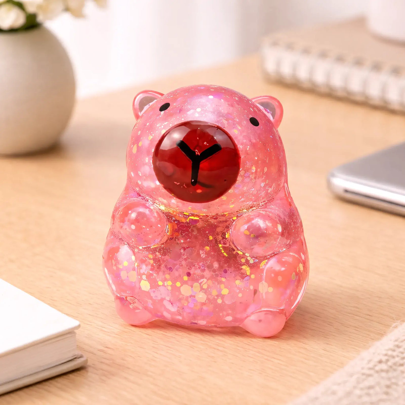squishy capybara pink transparent