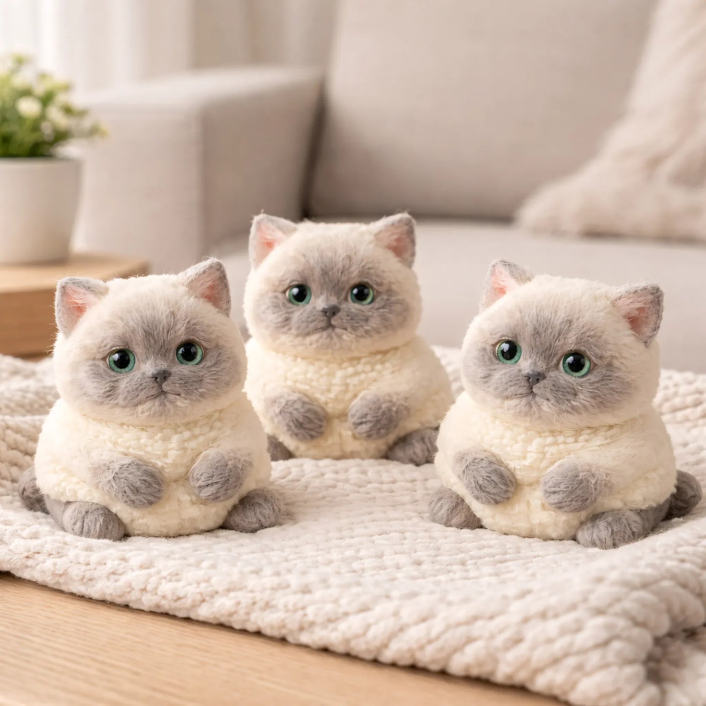 Squishy Chat Réaliste Mignon