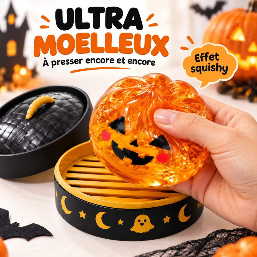 Squishy Halloween visage citrouille kawaii