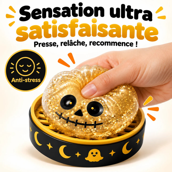 Squishy Jack O' Lantern visage halloween noir