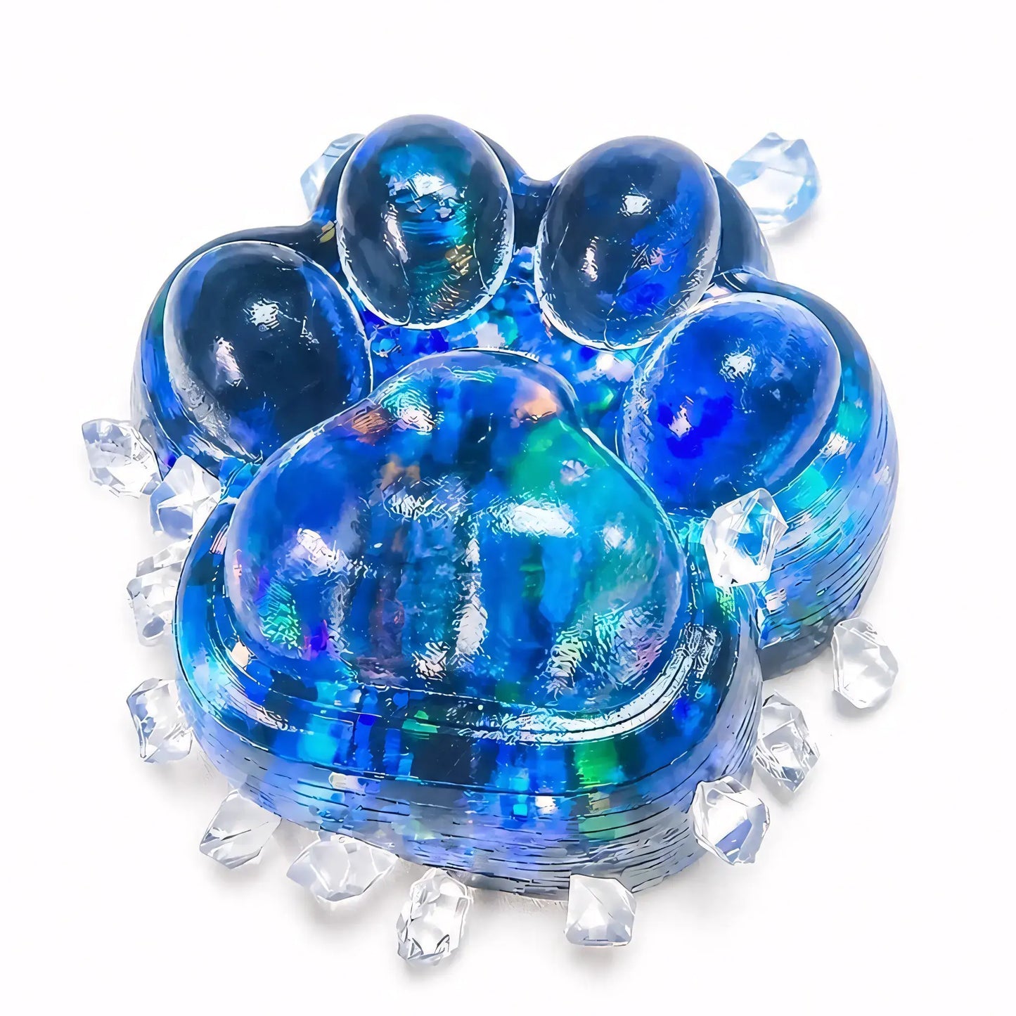 squishy patte de chat bleu