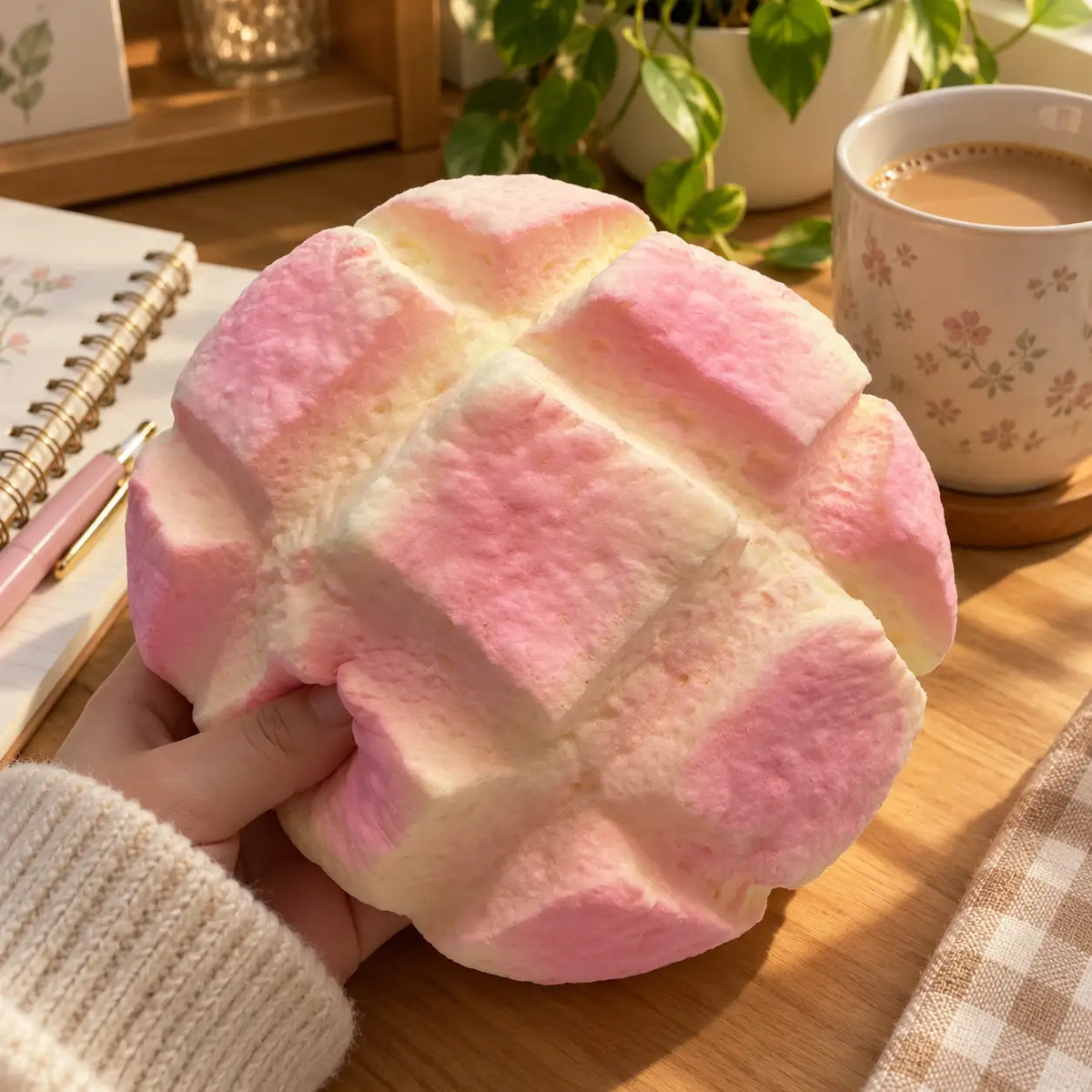 Squishy Rose Melon Bread
