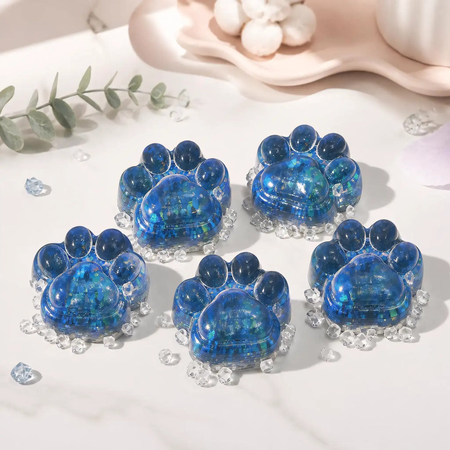 squishy taba patte de chat bleu